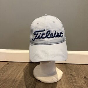 FootJoy FJ Titleist Pro V1 Gray Golf Hat Vented Strapback Adjustable Blue